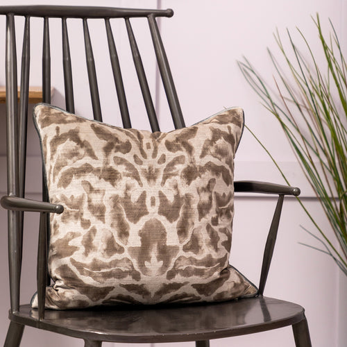 Voyage Maison Nikko Printed Feather Cushion in Bamboo