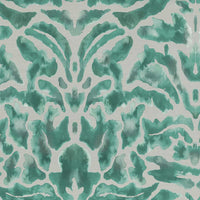  Samples - Nikko Printed Fabric Sample Swatch Emerald Voyage Maison