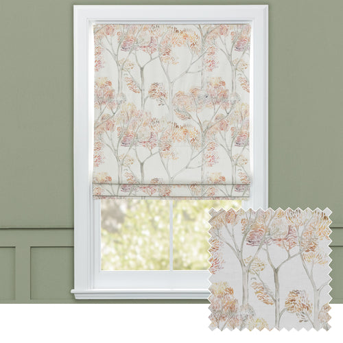Floral Orange M2M - Nippon Printed Made to Measure Roman Blinds Tourmaline Voyage Maison