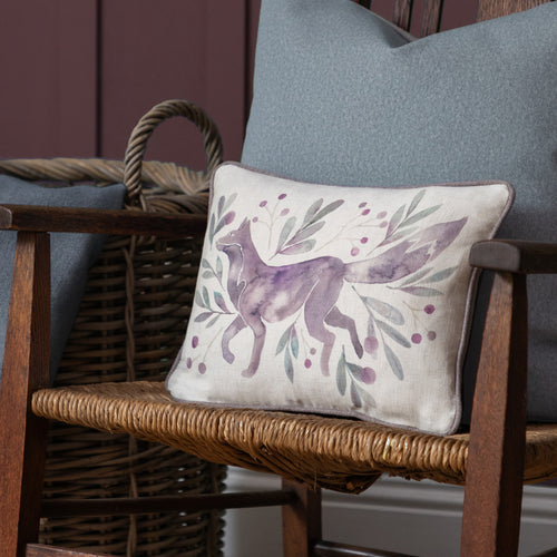 Voyage Maison Nishiki Printed Feather Cushion in Violet