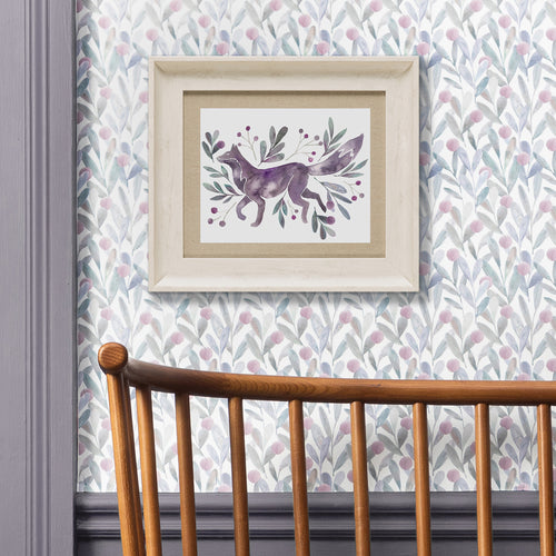 Animal Purple Wall Art - Nishiki  Framed Print Birch/Violet Voyage Maison