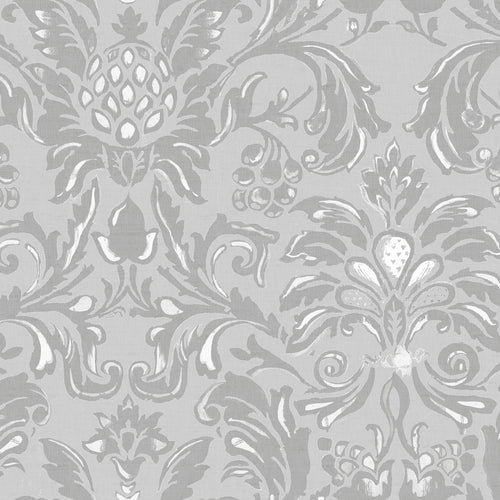 Abstract Grey Fabric - Normandy Printed Cotton Fabric (By The Metre) Truffle Voyage Maison
