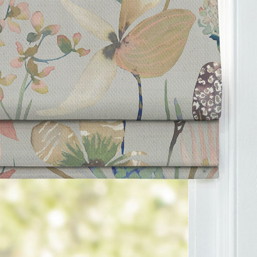 Floral Beige M2M - Oceania Printed Cotton Made to Measure Roman Blinds Sandstone Voyage Maison
