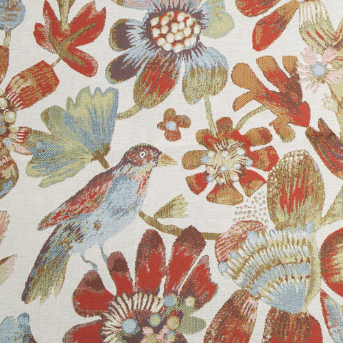 Floral Red Fabric - Olana Printed Cotton Fabric (By The Metre) Scarlett Voyage Maison