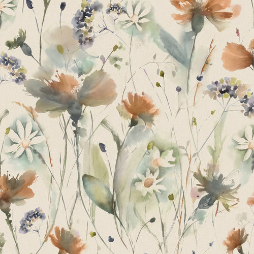  Samples - Olearia Printed Fabric Sample Swatch Coral Voyage Maison