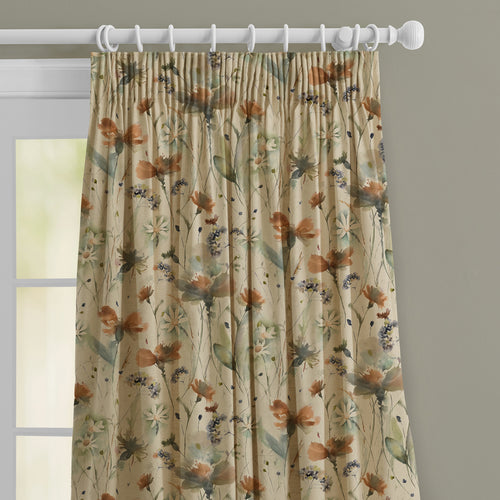 Floral Cream M2M - Olearia Printed Made to Measure Curtains Coral Voyage Maison