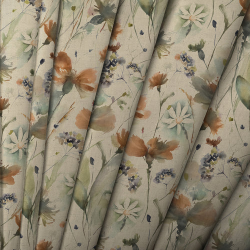 Floral Cream M2M - Olearia Printed Made to Measure Curtains Coral Voyage Maison