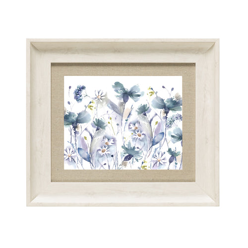 Floral Blue Wall Art - Oleria  Framed Print Birch Voyage Maison