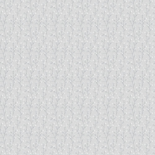 Floral Grey Fabric - Ophelia Printed Cotton Fabric (By The Metre) Dove Voyage Maison