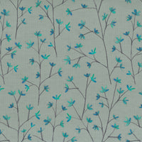  Samples - Ophelia Printed Fabric Sample Swatch Cornflower Voyage Maison