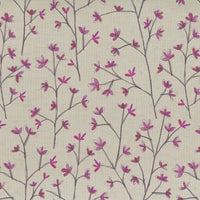  Samples - Ophelia Printed Fabric Sample Swatch Fuchsia Voyage Maison