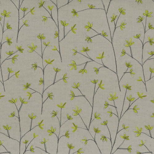  Samples - Ophelia  Fabric Sample Swatch Lime Voyage Maison