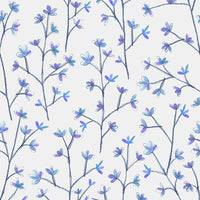  Samples - Ophelia  Wallpaper Sample Bluebell/Linen Voyage Maison