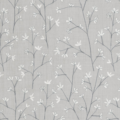Voyage Maison Ophelia Printed Linen Fabric Remnant in Dove Grey
