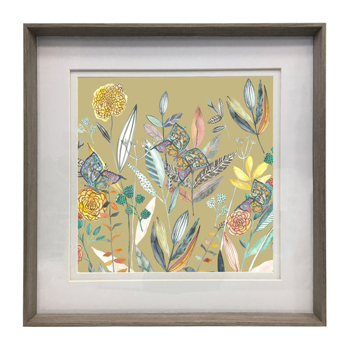 Floral Yellow Wall Art - Orchard  Framed Print Nut/Harvest Voyage Maison