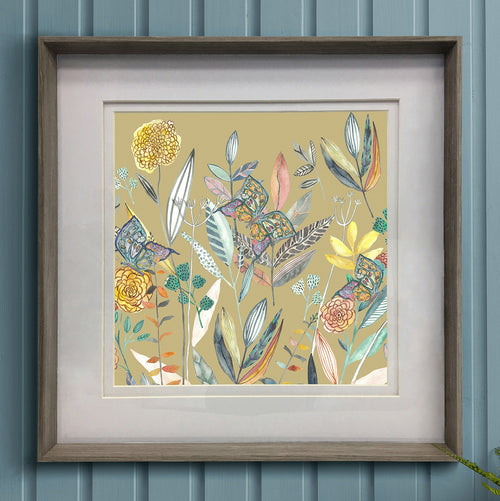 Floral Yellow Wall Art - Orchard  Framed Print Nut/Harvest Voyage Maison