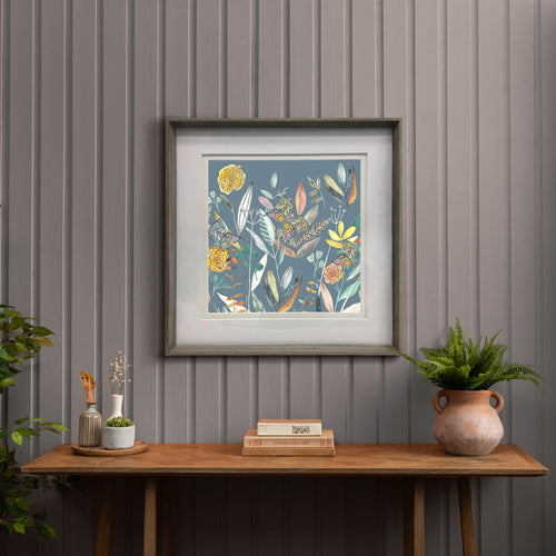 Floral Blue Wall Art - Orchard  Framed Print Nut/Twilight Voyage Maison