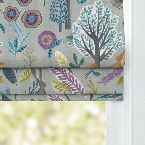 Animal Grey M2M - Oronsay Printed Cotton Made to Measure Roman Blinds Mineral Voyage Maison