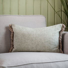 Voyage Maison Oryx Feather Cushion in Duck Egg