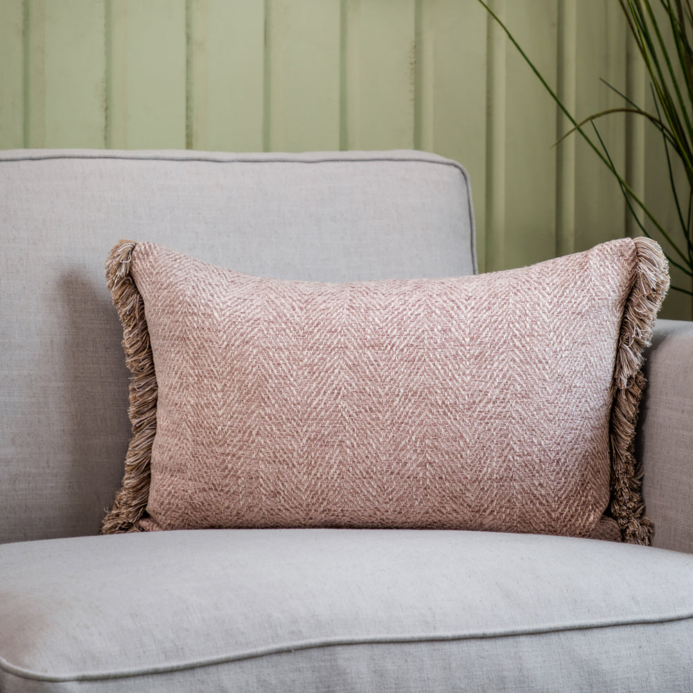 Pink 2024 feather cushion