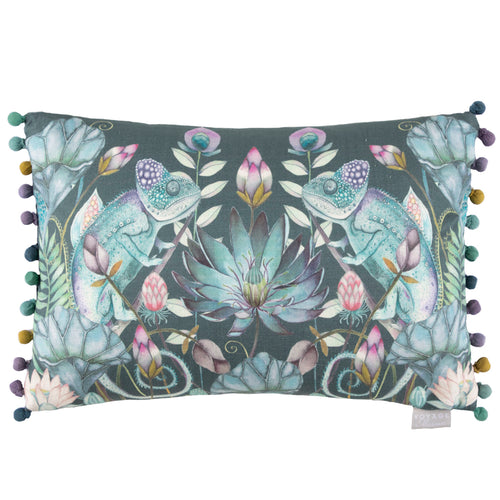 Voyage Maison Osawi Printed Feather Cushion in Emerald