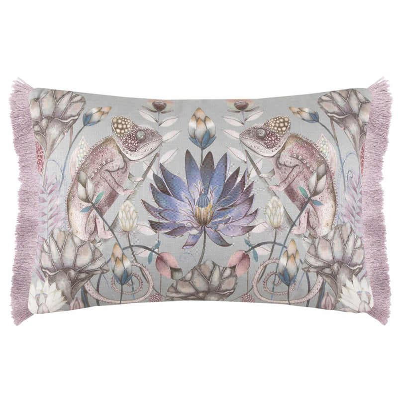 Voyage Maison Osawi Printed Feather Cushion in Violet