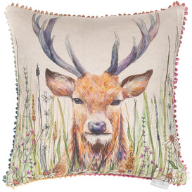 Voyage Maison Oscar Printed Feather Cushion in Linen