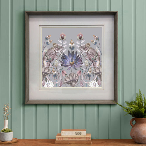 Floral Green Wall Art - Oswai  Framed Print Nut Voyage Maison