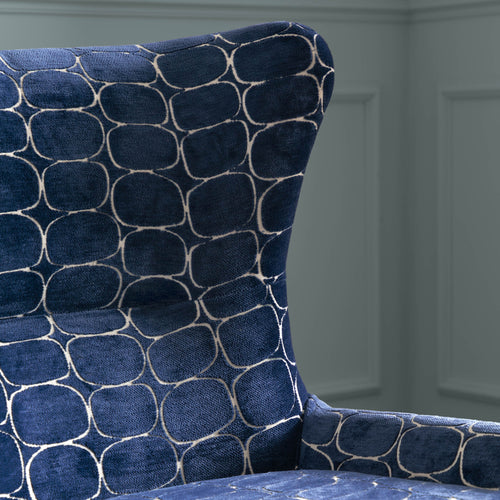 Abstract Blue Furniture - Oswald Velvet Chair Blue Voyage Maison