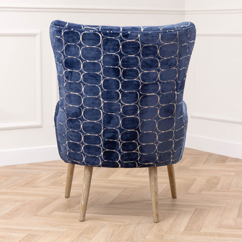 Abstract Blue Furniture - Oswald Velvet Chair Blue Voyage Maison
