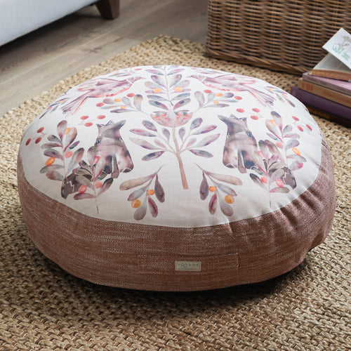 Floral Red Cushions - Otsu Printed Floor Cushion Mulberry Voyage Maison
