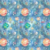  Samples - Out Of This World Printed Fabric Sample Swatch Sky Voyage Maison