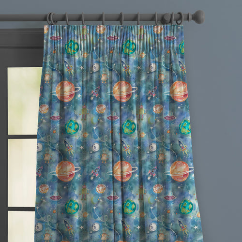 Abstract Blue M2M - Out Of This World Printed Made to Measure Curtains Sky Voyage Maison