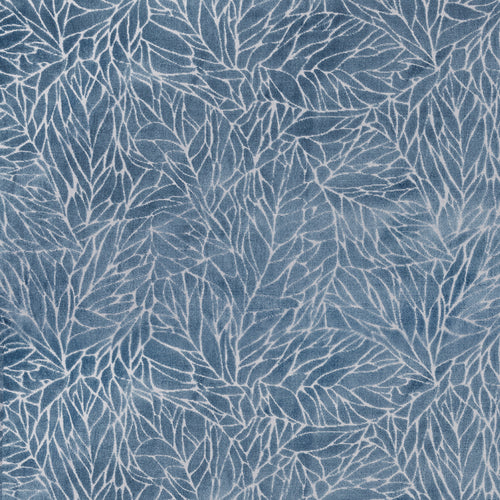 Floral Blue Fabric - Ozul Jacquard Velvet Fabric (By The Metre) Sapphire Voyage Maison