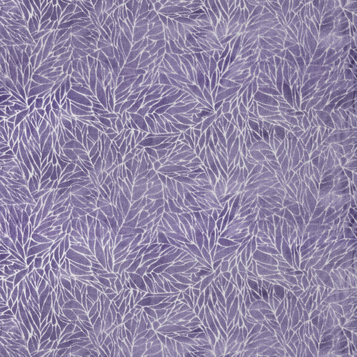 Floral Purple Fabric - Ozul Jacquard Velvet Fabric (By The Metre) Violet Voyage Maison