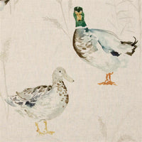  Samples - Paddling Ducks Printed Fabric Sample Swatch Linen Voyage Maison