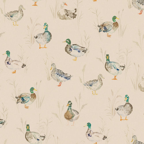 Animal Cream Wallpaper - Paddling Ducks  1.4m Wide Width Wallpaper (By The Metre) Cream Voyage Maison