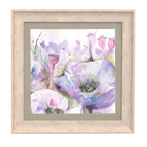 Floral Purple Wall Art - Papavera  Framed Print Birch/Violet Voyage Maison