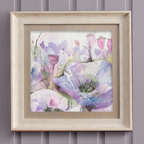 Floral Purple Wall Art - Papavera  Framed Print Birch/Violet Voyage Maison