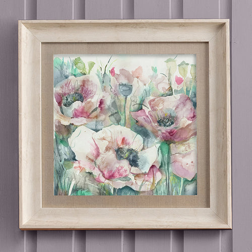 Floral Pink Wall Art - Papavera  Framed Print Birch/Mauve Voyage Maison