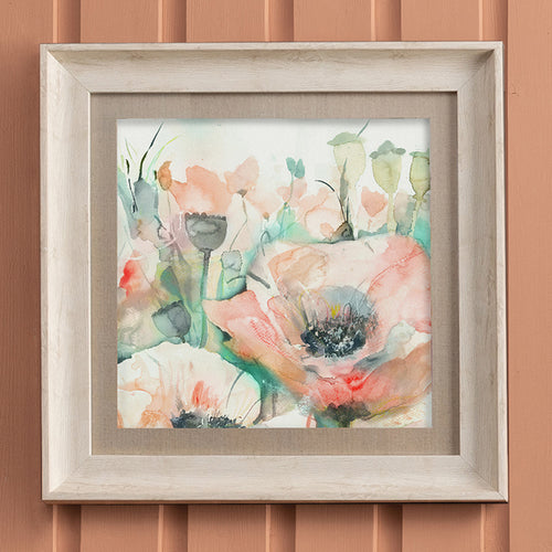 Floral Pink Wall Art - Papavera  Framed Print Birch/Biscay Voyage Maison