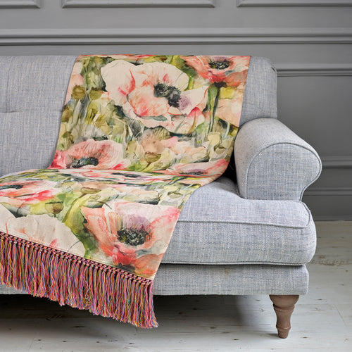 Papavera Printed Throw Sweetpea