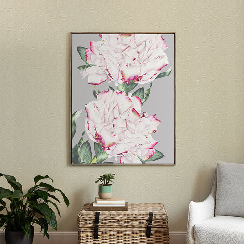 Floral Pink Wall Art - Parcevall  Framed Canvas Stone Voyage Maison