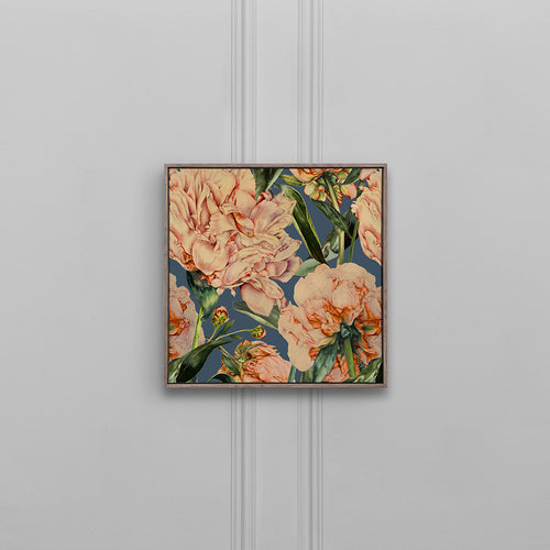 Floral Orange Wall Art - Parcevall Coral Framed Canvas Stone Voyage Maison