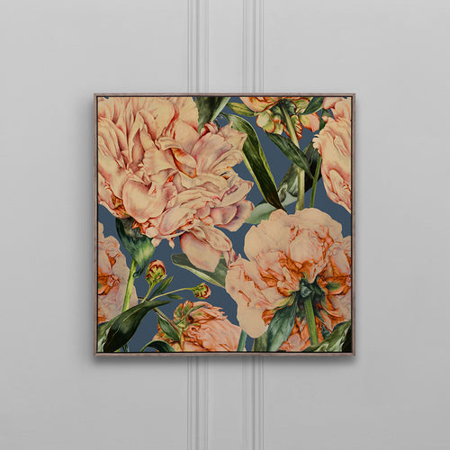 Floral Orange Wall Art - Parcevall Coral Framed Canvas Stone Voyage Maison