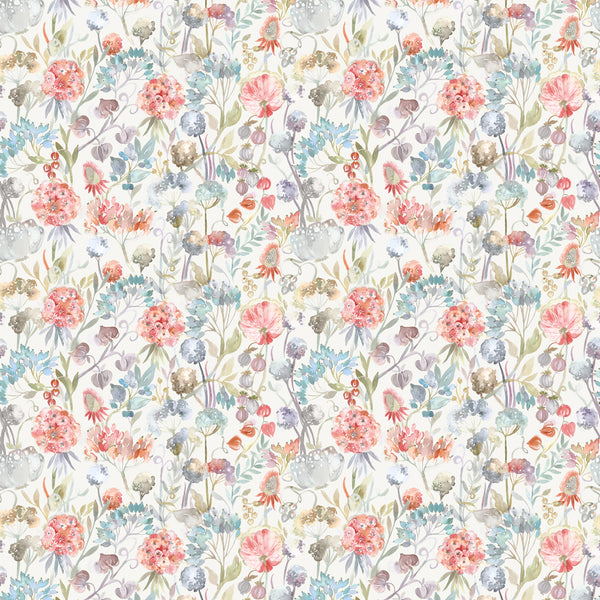 Patrice Cinnamon Ecru Printed Cotton Fabric (By The Metre) | White ...