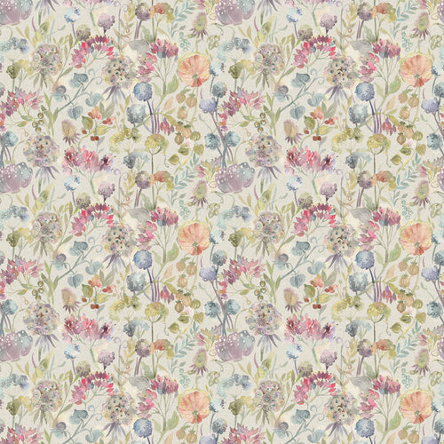Floral Cream Fabric - Patrice Printed Cotton Fabric (By The Metre) Loganberry Voyage Maison
