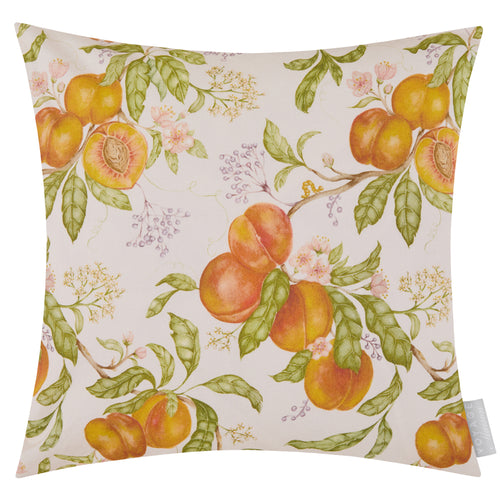 Floral Orange Cushions - Peach Harvest Printed Feather Filled Cushions Orange Voyage Maison