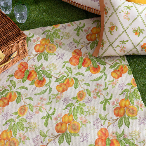 Floral Green,Orange Rugs - Peach Harvest Outdoor Rug Multicolour Voyage Maison