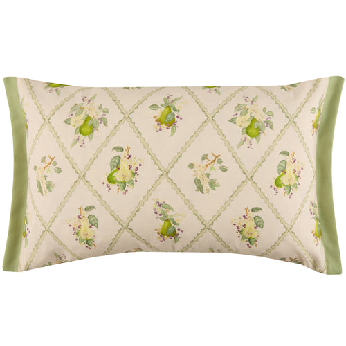 Floral Green Cushions - Pear Trellis Printed Outdoor Polyester Filled Cushion Green Voyage Maison